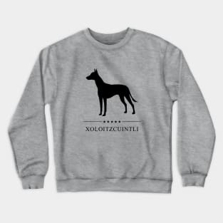 Xoloitzcuintli Black Silhouette Crewneck Sweatshirt